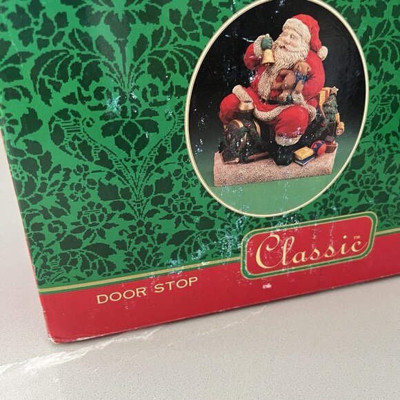 Vintage Christmas Classic Santa Hand Cast Hand Painted Door Stop 1990 Heavy - Picture 3 of 10